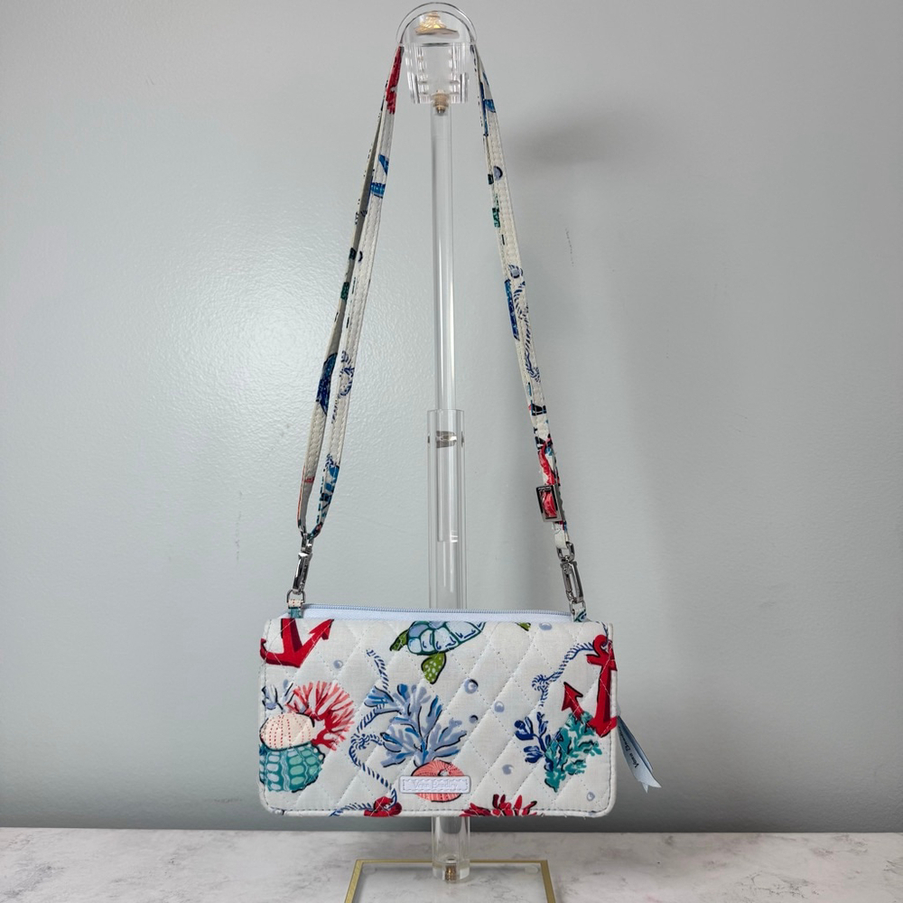 Vera Bradley RFID All In One Crossbody Wristlet Wallet Anchors Aweigh